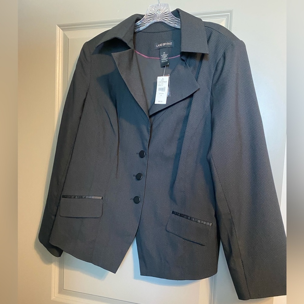 Black pin dot blazer